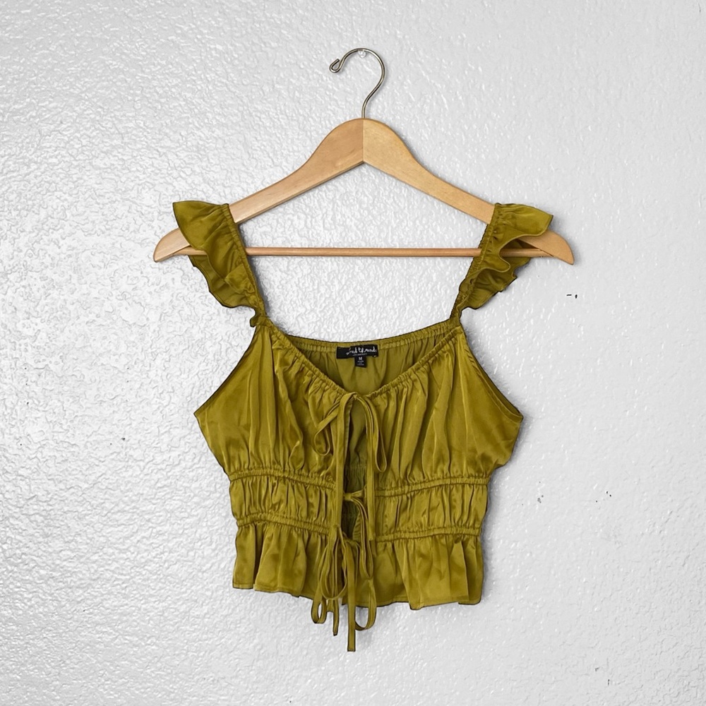 Tie Front Satin Top